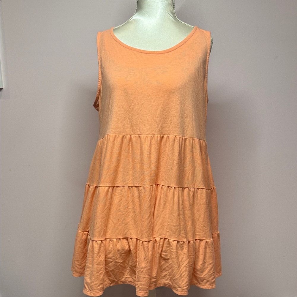 Zenana Outfitters Vibrant peachy dress